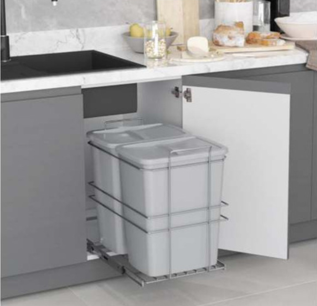 ku سلة مهملات 2 عين 35+35 لتر - الصورة 1